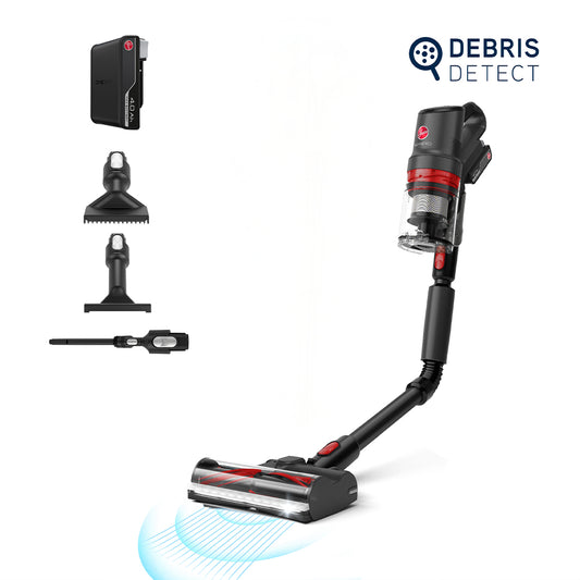Hoover HomePro Detect Cordless Vacuum Cleaner CLSV-HPMT, DebrisDetect increase suction power by 3x reach anywhere with FlexiClean Pole